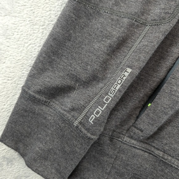 Polo‎ Sport Hoodie Mens Large Gray Full Zip Stretch Outdoor Active Training Soft - Picture 4 of 12